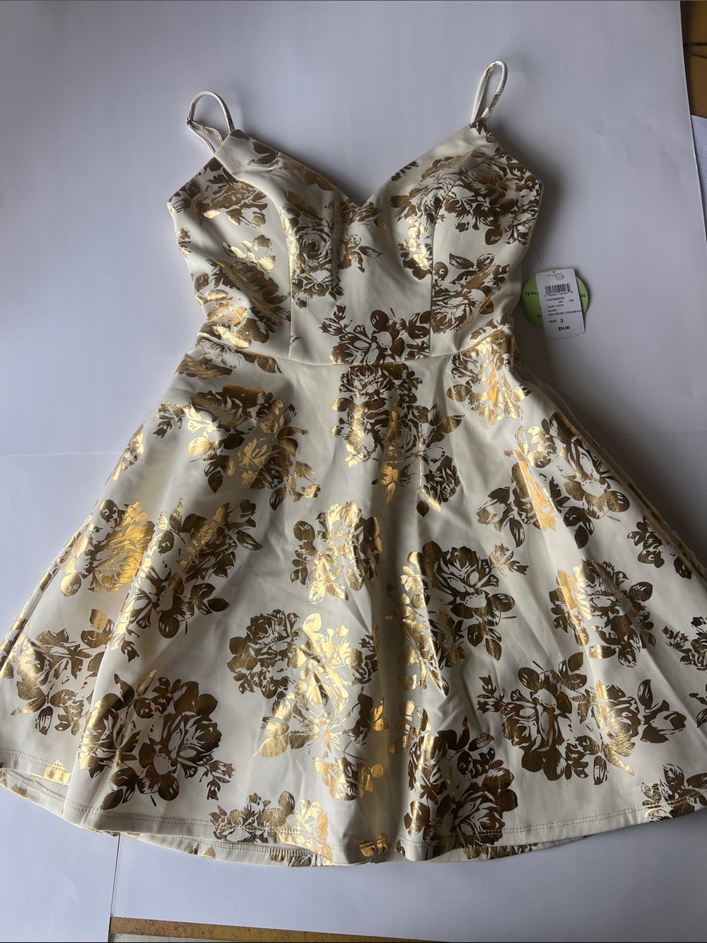 Windsor Cream Dress with Subtle Gold Accents